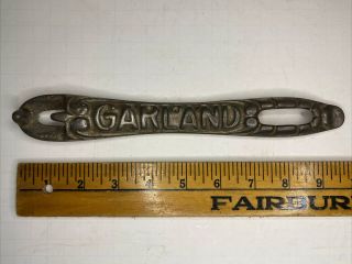 Antique Garland Cast Iron Stove Handle Lifter Vintage Embossed Wood Cook Part