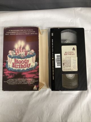 Bloody Birthday Vhs - 1986 Prism Entertainment - Oop Rare Horror Slasher