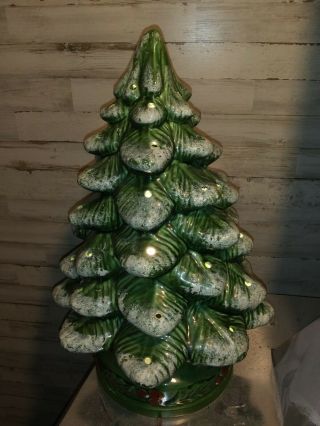 Vintage Porcelain Christmas Tree 18 Inches Tall