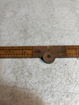 Vintage Rare STANLEY FOLDING RULER No.  36 Folds Out To 6” 3