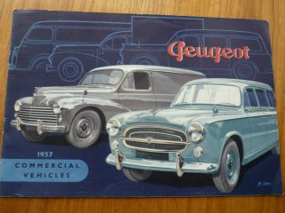 Rare 1957 Peugeot Commercial Vehicles Uk Market Brochure