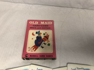 VINTAGE RUSSELL CARD GAMES OLD MAID SPACE AGE EDITION COMPLETE RARE 3