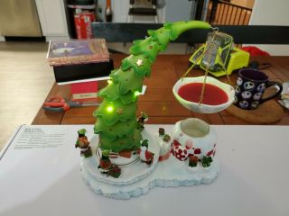 RARE Yankee Candle Hanging Tart Warmer PENGUIN Christmas Tree Musical LightsUp 3