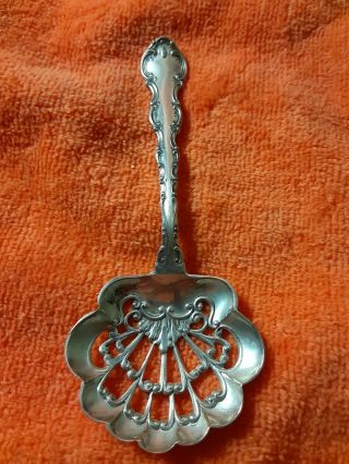 Antique Gorham Sterling Silver 925 1897 Strasbourg Bon Bon Spoon W/ Pierced Bowl