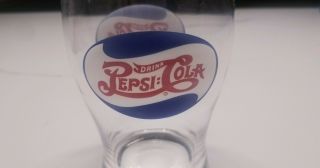 Vintage Drink Pepsi - Cola Glass Rare Early Logo