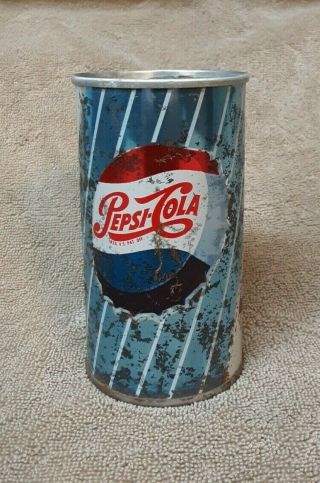 Rare 1962 Pepsi Zip Tab Test Can w/ Tab.  Only one known to exist.  Soda Can. 3