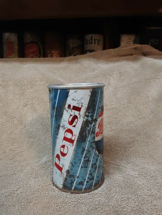 Rare 1962 Pepsi Zip Tab Test Can w/ Tab.  Only one known to exist.  Soda Can. 4