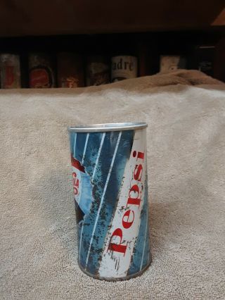 Rare 1962 Pepsi Zip Tab Test Can w/ Tab.  Only one known to exist.  Soda Can. 5