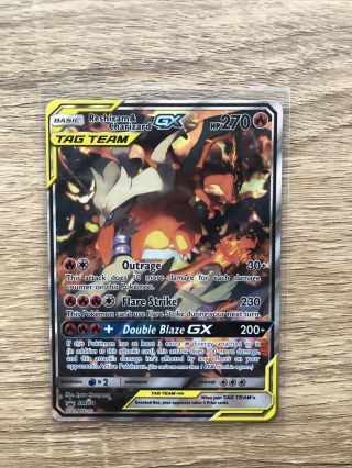 Holo Full Art Ultra Rare Reshiram & Charizard Gx Pokemon Card Black Star Promo