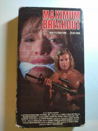 Maximum Breakout Vhs Action Aip Video Bobby Johnston Rare 1992