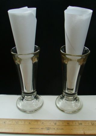 Antique Glass Soda Fountain Ice Cream Cone Holders