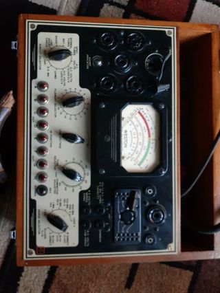 Vintage Weston Model 774 - 5 Analyzer Microfarads Wooden Box Not