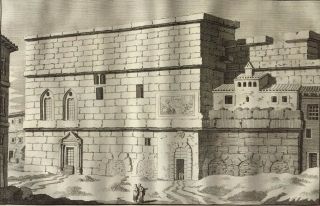 1708 Large Antique Engraving - Forum Of Nerva In Rome - Van Overbeke