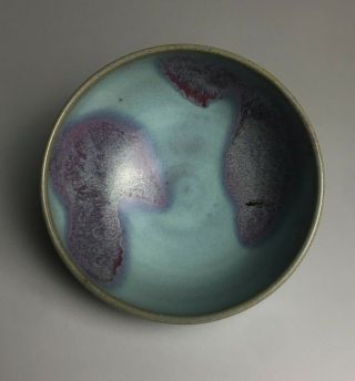 A Fina Chinese Porcelain Song Jun Kiln Blue Glaze Red Speckle Bowl