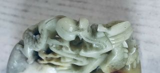 Vintage Chinese Hand Carved Dragon Soap Stone Or Hade 2