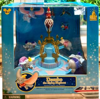 Rare Walt Disney World Dumbo The Flying Elephant Monorail Playset