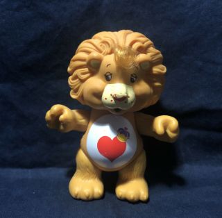 Vintage 1983 Kenner Care Bear Cousin Brave Heart Lion Poseable Pvc Figure