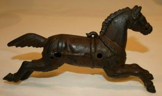 Antique Cast Iron 7 Inch Toy Horse From The 1910s Or 1920s