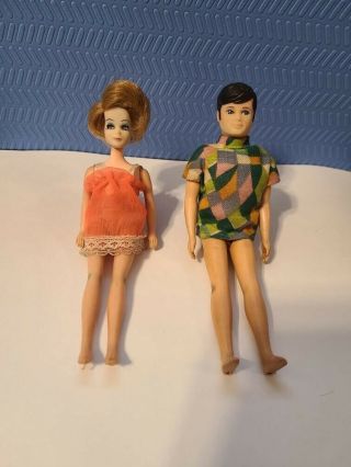 Vintage Topper Dawn Dolls 6 Inch Gary And Jessica