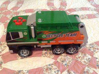 Toy State Rare Green Road Ripper Recycle Team Lights Sound Action Garbage Truck