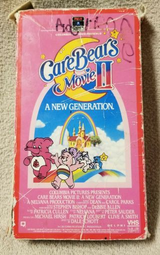 Care Bears Movie Ii A Generation Vhs Video Tape 1987 Rare Nelvana