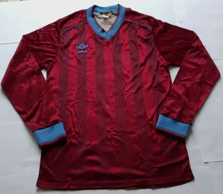 Rare Vintage 1980s Umbro Claret & Blue Shirt Jersey 1982 1983 1984 Scunthorpe
