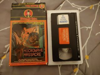 Horror Vhs Microwave Massacre Rare Htf Big Box Oop Midnight Video
