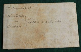 Antique English Vellum Parchment Hand Written Property Indenture 1758,  Seals