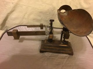 Antique Vintage SEED TRADE Iron Balance scale 2