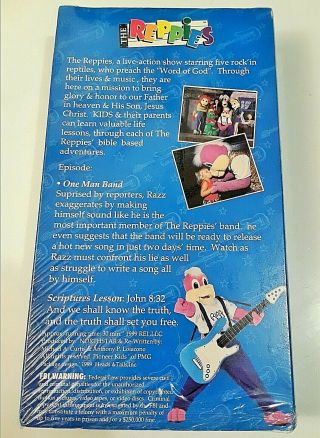 THE REPPIES: ONE MAN BAND (VHS) CHRISTIAN CHILDREN SHOW (COMPARE TO BARNEY) RARE 2