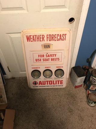 Rare Autolite Thermometer Sign