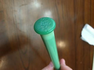 Vintage Green Glass Jadeite Towel Bar Rod without mounting brackets 17.  5 