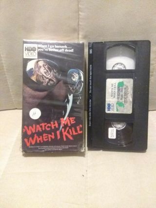 Watch Me When I Kill Vhs Rare Oop Horror Vintage