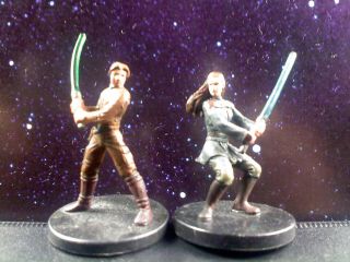 Star Wars Miniatures Very Rare Solo Twins 53/60 54/60 - Republic W/ Cards