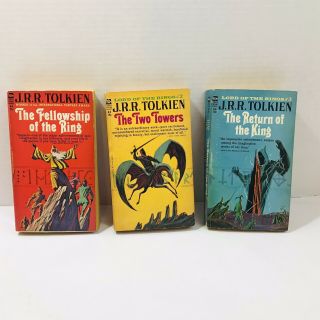 Rare 1964 Lord Of The Rings Trilogy Set Paperback Unauthorized Ace Books Tolkien