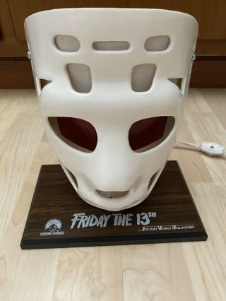 RARE VINTAGE EXC LAMP Friday the 13th VHS Promo Mask LIGHT Movie chainsaw JASON 3