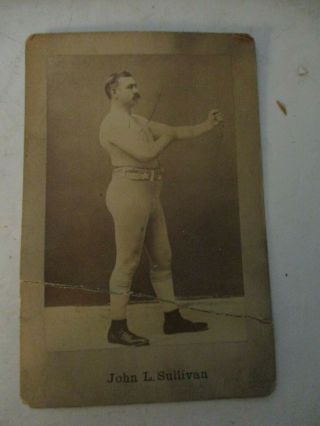 Antique Boxer John L.  Sullivan Cabinet Card 6=1/2 " X 4 - 1/2 "