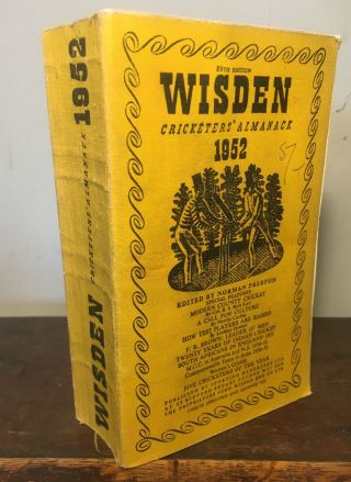 Wisden Cricketers Almanack - 1952 - Pleasing - Rare - Softback