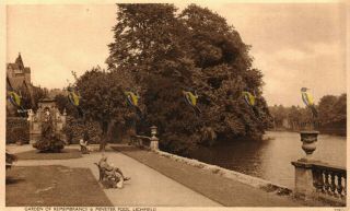 Garden Of Remembrance & Minster Pool,  Lichfield,  22915 Rare Postcard,  1948