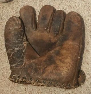 Antique Vintage 1930’s Tommy Bridges Split Finger Baseball Glove