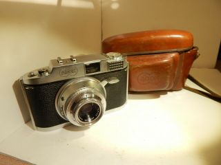 Adox German Film Camera With A Schneider Xenar 45mm F2.  8 Rare - W/original Case
