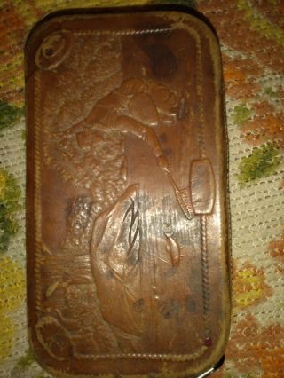 Antique Handmade Leather Fly Fishing Wallet