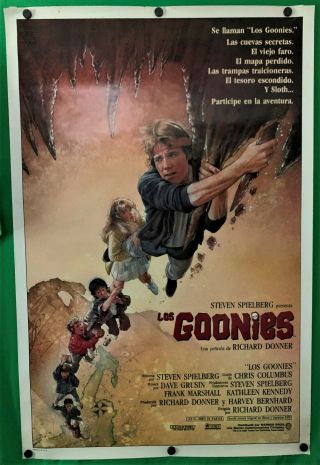 1985 Spanish Los Goonies One Sheet 27 X 41 Movie Poster Rolled Ultra Rare
