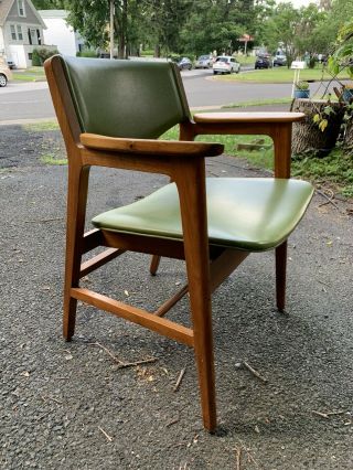 Vintage Green Gunlocke Chair Company Arm Chair Mid Century Modern Mcm Rare