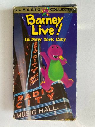 Barney Live in York City Radio City Hall 1994 VHS Tape - RARE and OOP 3