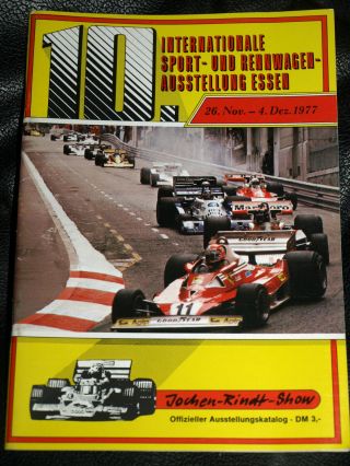 Jochen Rindt Show Programme 1977 Rare