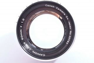 Rare CANON 50mm/F1.  2 Leica 39mm LMT screw mount 20793 3