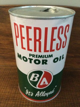 Ba British American Oil Imperial Quart Motor Oil Can Rare Vintage Collectible