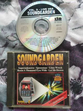 Soundgarden ‎live Usa Vol.  3 Lsd Records ‎lsd Cd 152.  215 1994 Rare Silv