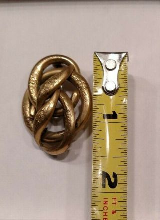 Vintage,  Antique Stamped Brass Pin,  Brooch,  Art Nouveau,  Victorian,  snake floral 2